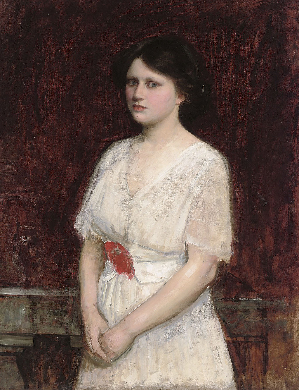Portrait of Miss Claire Kenworthy in Detail John William Waterhouse